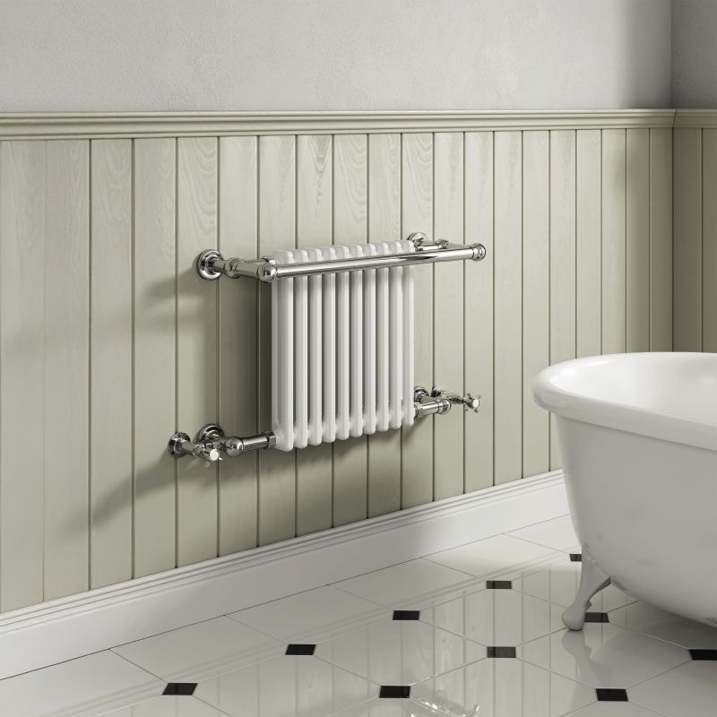 Traditional Wall Hung Towel Rail Radiator Vogue Regency Brass Wall Mounted  Towel Radiator