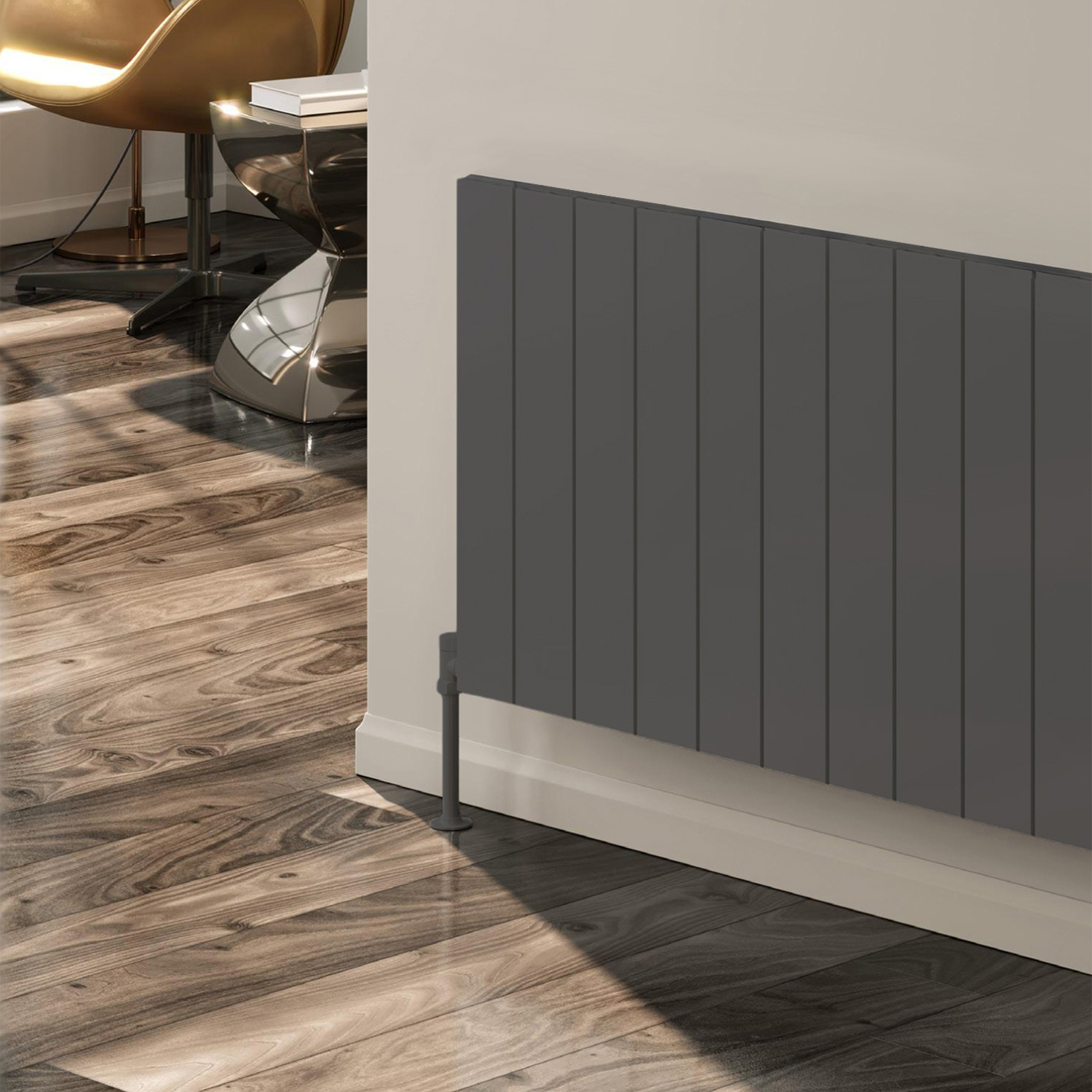 Reina Casina Horizontal Single Designer Aluminium Radiator